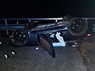 Na uzavenm seku D35 pobl Skrbn na Olomoucku se v pondl v noci po nrazu...