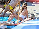 N�mecká topmodelka Heidi Klumová s man�elem Tomem Kaulitzem a jeho bratrem...