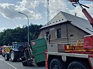 Obil z pevrcenho vleku ve Vamberku zasypalo rodinn dm.