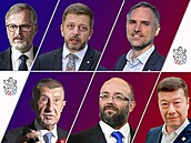 Horní ada zleva: Petr Fiala, Vít Rakuan, Zdenk Hib. Dolní ada zleva:...