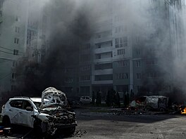 Rusové bombardovali ukrajinský Charkov. (24. ervence 2025)