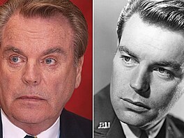 Herec Robert Wagner v souasnosti a v mládí, kdy hrál ve snímcích jako Titanic...