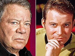 Herec William Shatner v souasnosti a v mládí, kdy hrál ve filmech jako Incubus...