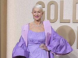 Helen Mirrenová na Zlatých glóbech (Los Angeles, 7. ledna 2024)