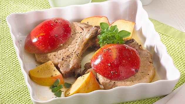 Vepové kotlety s jablky