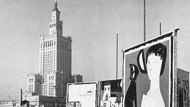 Pohled na varavsk Palc kultury a vdy (1. ledna 1960)