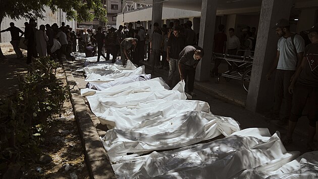 V Psmu Gazy pi izraelsk stelb zemelo dalch 73 Palestinc, kdy ekali na jdlo a humanitrn pomoc. (20. ervence 2025)