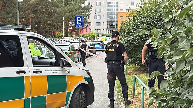 Kriminalist 1. oddlen zasahuj v prask Kri v ulici Sldkoviova. (24. ervence 2025)