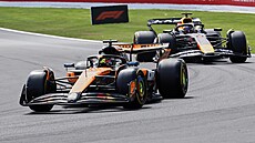 Oscar Piastri ve sprintu ped Velkou cenou Belgie.