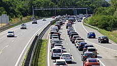 Po skon�ení MotoGP je nejen na dálnici D1 velmi hustý provoz. (20. �ervence...