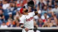 Basebalista týmu Cleveland Guardians Carlos Santana (�ervenec 2025)