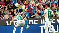 Matj Vydra z Plzn v utkání proti Jablonci.