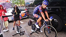 Pavel Bittner se vyjí�dí po 17. etap� Tour de France.