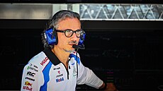 Laurent Mekies v barvách stáje Racing Bulls.