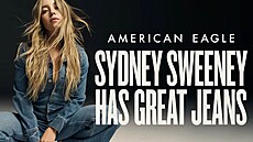 Here�ka Sydney Sweeney v nové reklamní kampani od�vní zna�ky American Eagle....