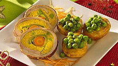 Vep�ová roláda s ko�í�ky z listového t�sta