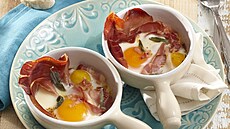 Zape�ená vejce s parmskou �unkou