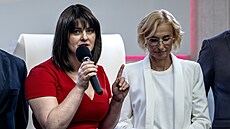 Tisková konference hnutí Sta�ilo!, u� za ú�asti zástupc� SOCDEM Jany Malá�ové a...