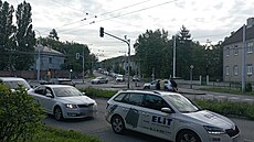 Takto stály v minulých letech kolony aut ped dokonením estakády na velkém mstském okruhu u Tomkova námstí v Brn.
