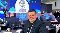 Petr Drobný, majitel basketbalových Levhartic Chomutov, na losování evropských...
