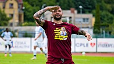 25. 7. 2025, Viagem Ústí nad Labem - Vlaim, druhá liga. Antonín Fanti z Ústí...