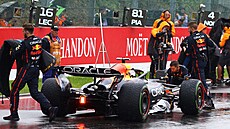 Max Verstappen ped startem Velké ceny Belgie.