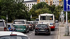 Ulice Blocerkevská u Edenu, kiovatka s Vrovickou. (25. ervence 2025)
