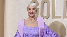 Helen Mirrenová na Zlatých glóbech (Los Angeles, 7. ledna 2024)