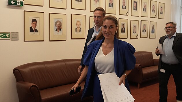 Ministryn spravedlnosti Eva Decroix komentuje konec koordintora pro objasovn bitcoinov kauzy Davida Uhle. (30. ervence 2025)