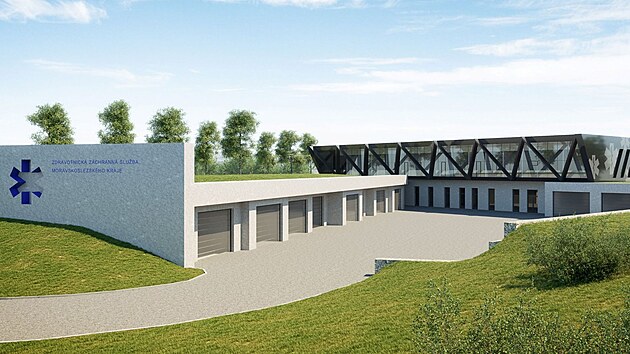 Vizualizace nov zkladny zchran u Propojovac ulice v Novm Jin. Hotovo m bt na zatku roku 2027.