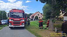 patn zabrzdné auto sjelo do rybníku uprosted Ostrova u Bezdruic na...