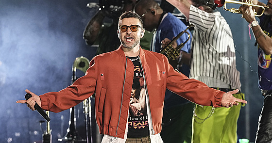 Justin Timberlake na Estereo Picnic music festivalu v Bogot (28. bezna 2025)