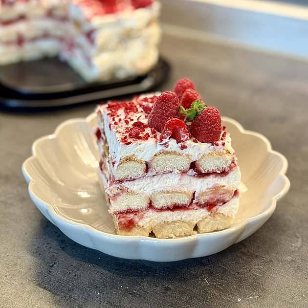 Malinové tiramisu podle Kateřiny Látalové