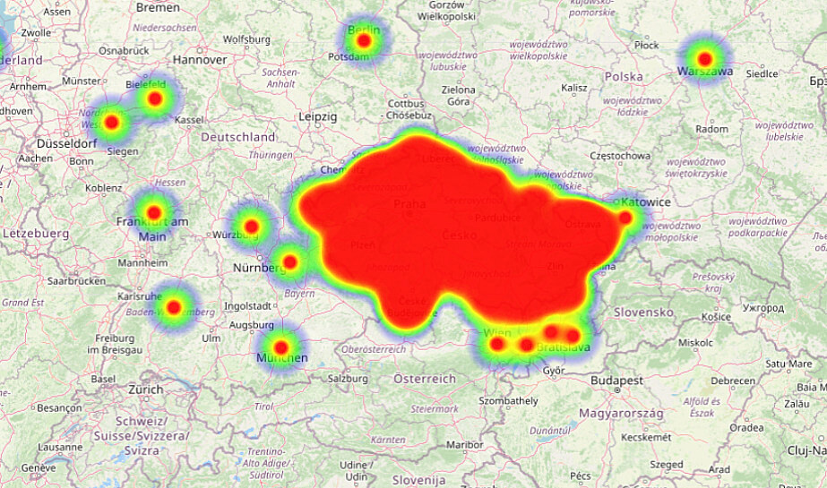 Výpadek operátora O2 v pond�lí 4. srpna 2025