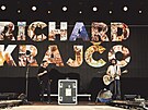 Richard Krajo (vpravo) bhem ppravy na vystoupen na festivalu Hrady CZ.