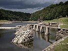 Na snmku jez Nov mln, bval elektrrna (6. srpna 2025)