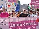 V Praze vrcholí festival Prague Pride, v sobotu se úastníci vydali v duhovém...