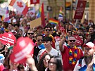 V Praze vrcholí festival Prague Pride, v sobotu se úastníci vydali v duhovém...