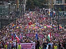 V Praze vrcholí festival Prague Pride, v sobotu se úastníci vydali v duhovém...