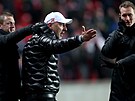 Slávistický trenér Jindich Trpiovský se roziluje bhem utkání s Bohemians.