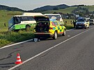 Zsah zchran, hasi a policie u havarovanho autobusu na Novojinsku,...