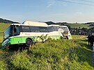 Zsah zchran, hasi a policie u havarovanho autobusu na Novojinsku,...