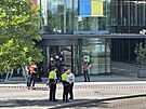 V budov SOB banky na Radlick anonym nahlsil bombu. (1. srpna 2025)