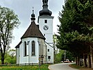 Kostel v bval obci Cetviny na esko-rakouskm pomez (1. srpna 2025)