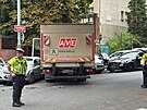 Nehoda nkolika aut v prask ulici robrova. (1. srpna 2025).