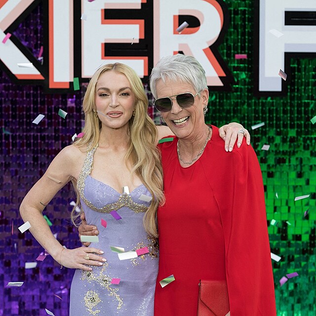 Lindsay Lohanov� a  Jamie Lee Curtisov� (Lond�n, 31. �ervence 2025)