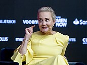 Julija Navalná na konferenci významných en v Madridu (erven 2025)