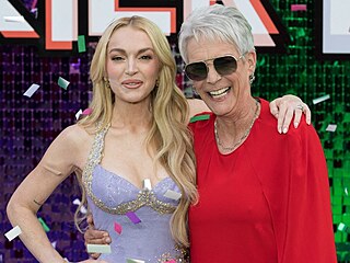 Lindsay Lohanov a  Jamie Lee Curtisov (Londn, 31. ervence 2025)