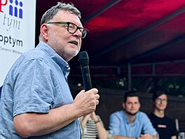 Ministr financí Zbynk Stanjura na debat mladých kandidát koalice SPOLU v...