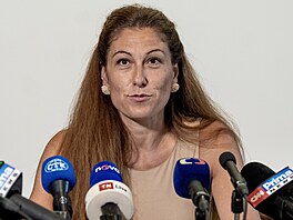 Ministryn spravedlnosti Eva Decroix (ODS) na tiskové konferenci k pípadu tzv....